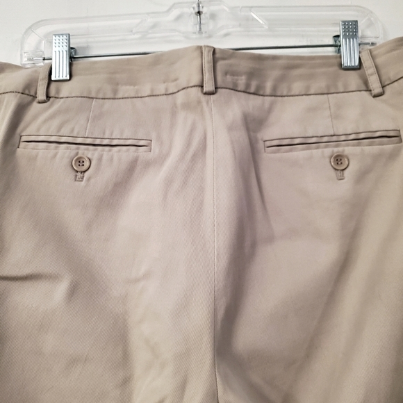 Kenneth Cole Wide Leg Textured Light Khaki Pants 12 - Picture 5 of 6
